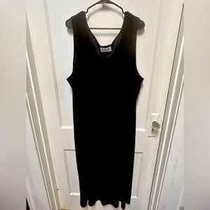 Vikki Vi 3X Black Stretch Velvet Tank Dress